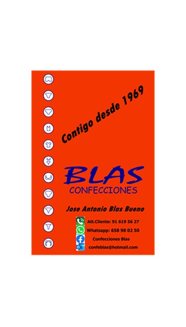 Tarjeta de visita Blas Confecciones